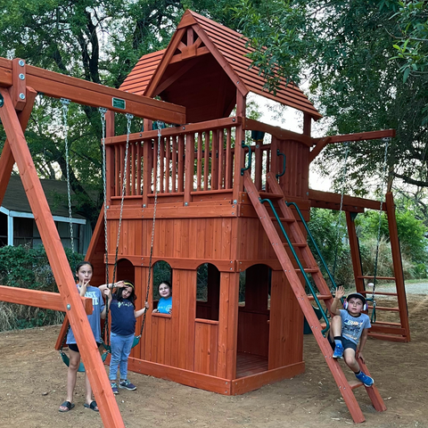 Swing Sets with Playhouses