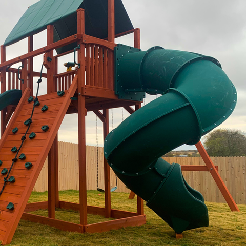 Swing Sets with Spiral Slides