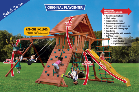 15B Original Playcenter Combo 2 with Wood Roof Playset