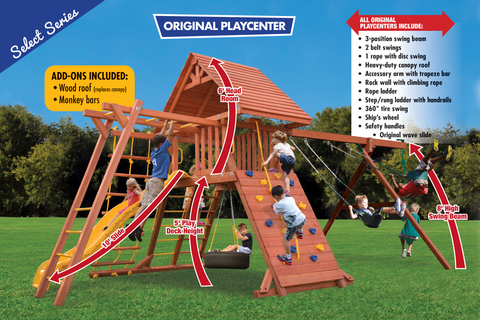 15D Original Playcenter Combo 3 with Wood Roof Playset