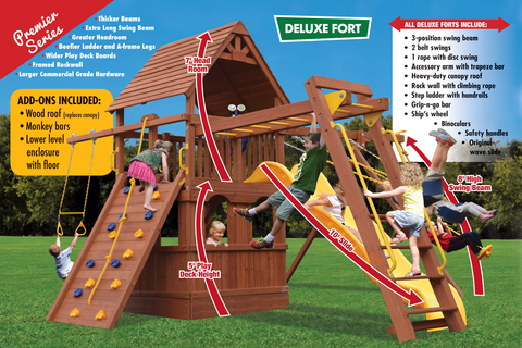 21C Deluxe Fort Combo 3 with Playhouse Playset