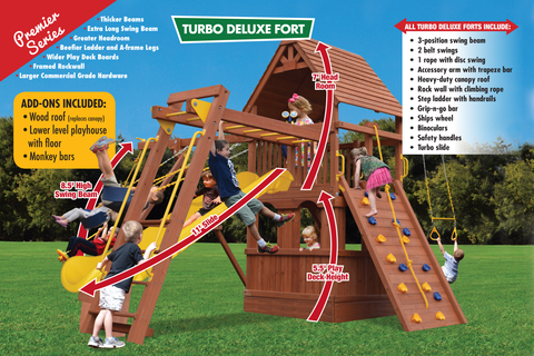 25C Turbo Deluxe Fort Combo 3 with Playhouse Playset