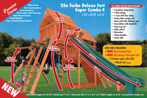 25E Turbo Deluxe Fort Super Combo 4 Playset