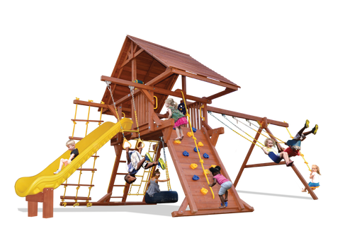 27B Turbo Deluxe Playcenter Combo 2 with Wood Roof Playset