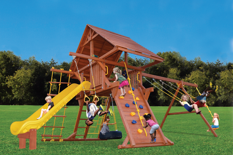 27B Turbo Deluxe Playcenter Combo 2 with Wood Roof Playset