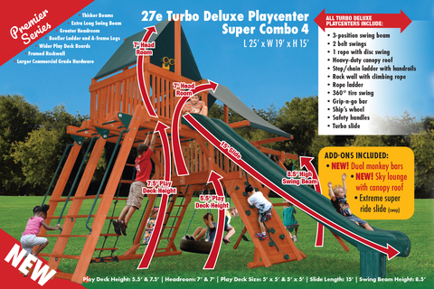 27E Turbo Deluxe Playcenter Super Combo 4 Playset