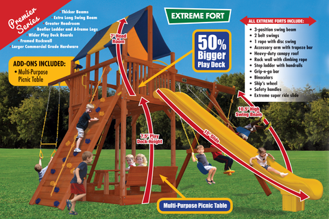 33A Extreme Fort Combo 2 with Picnic Table Playset