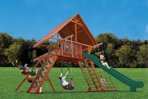 35B Extreme Playcenter Combo 2 with Wood Roof Playset