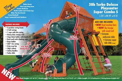 38B Turbo Deluxe Playcenter Super Combo 5 Playset