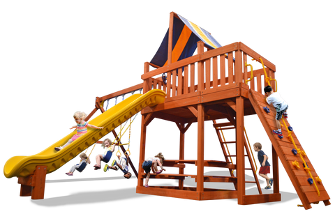 Playground One Original Fort Swing Set with 5.5' Extra Large Platform