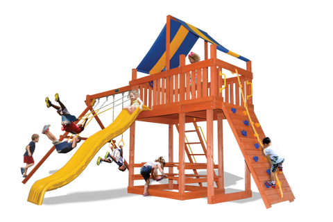 Playground One Original Fort Swing Set with 5' Extra Large Platform