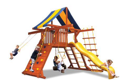 Playground One Original Playcenter Swing Set with 5' Platform for Small Spaces