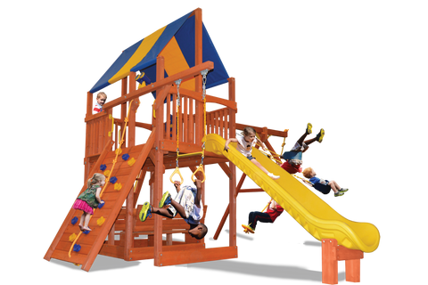 Playground One Premier Fort Swing Set with 5.5' Extra Large Platform