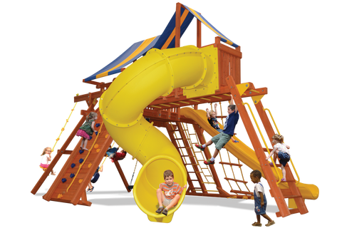 Playground One Premier Playcenter with 7.5' Platform and Spiral Slide