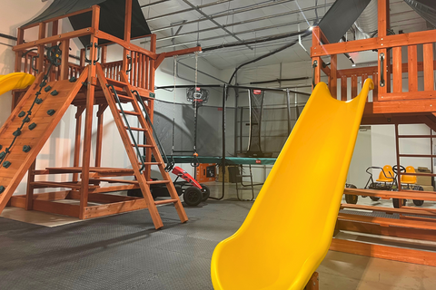 Playground One Showroom in San Antonio, TX with Various Swing Sets